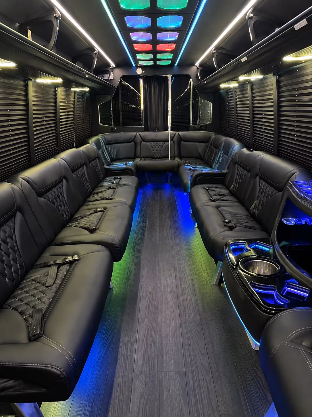 st petersburg 20 passenger party bus interior