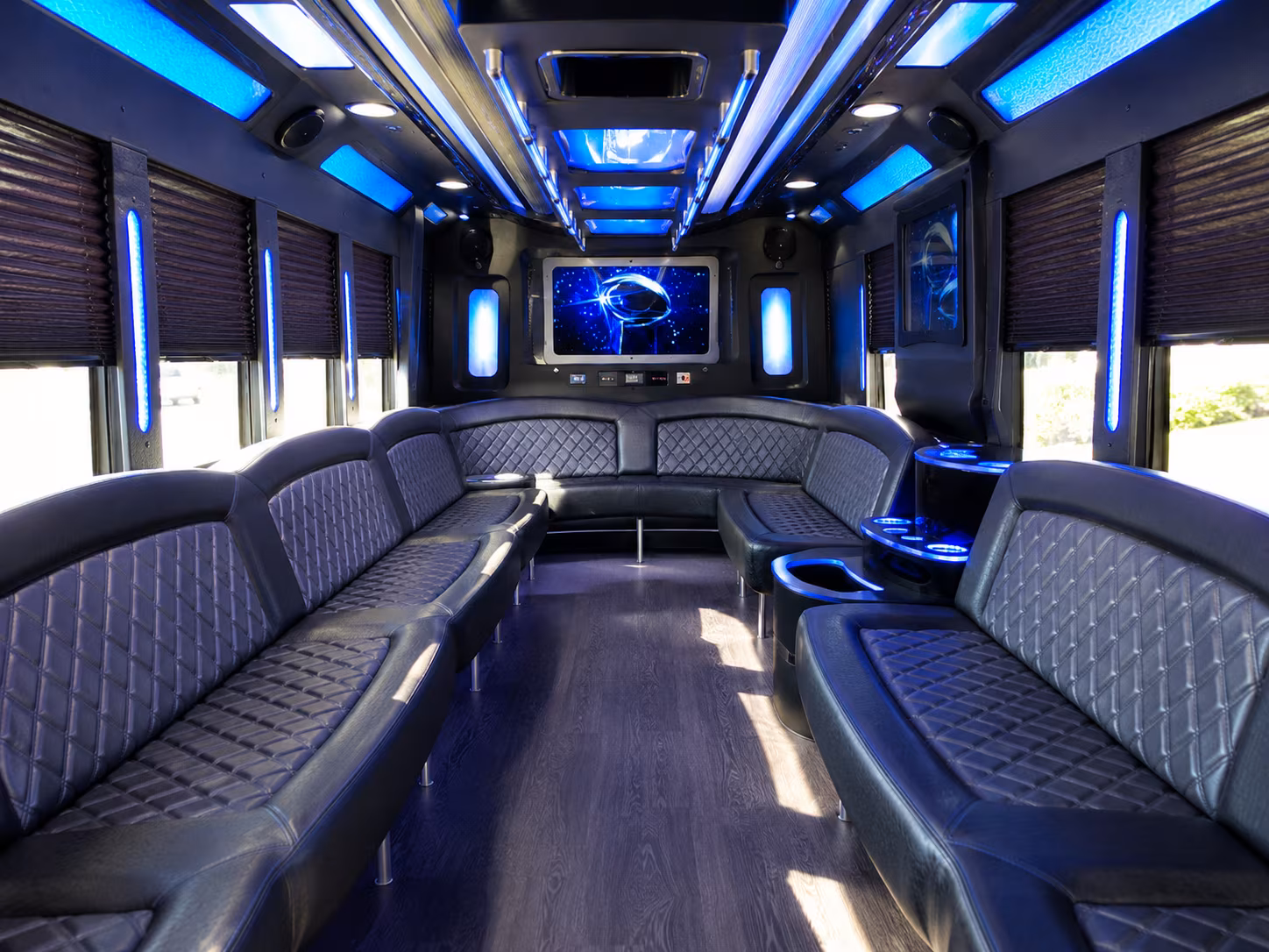 st petersburg 28 passenger party bus inside