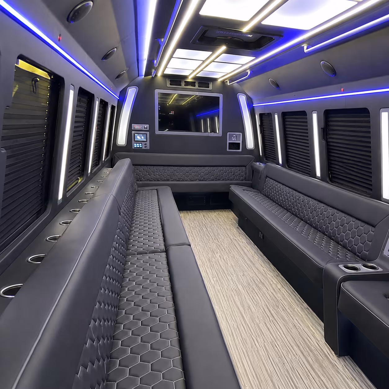 st petersburg 40 passenger party bus inside