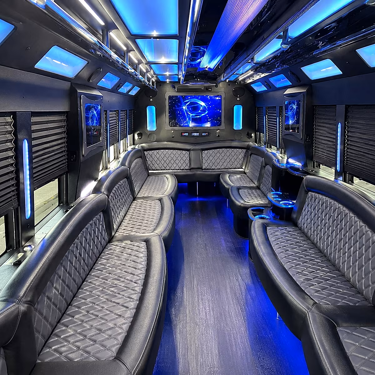 st petersburg 50 passenger party bus interior