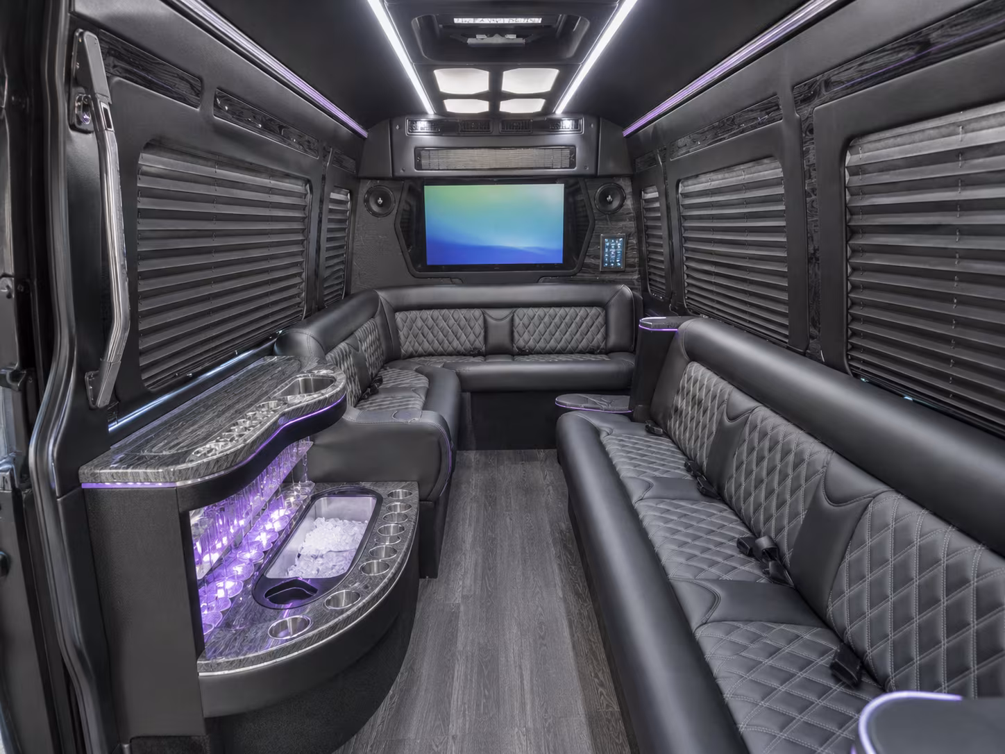 st petersburg sprinter limousine inside